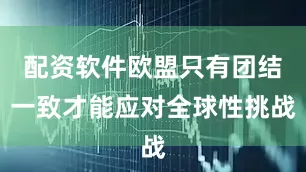 配资软件欧盟只有团结一致才能应对全球性挑战